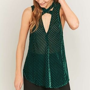Silence + Noise Chloe Velvet Burnout Tank